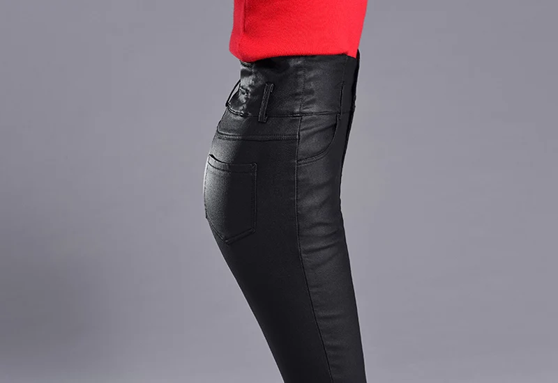BGTEEVER зимние женские кожаные брюки женские плотные брюки с высокой талией женские узкие брюки из искусственной кожи