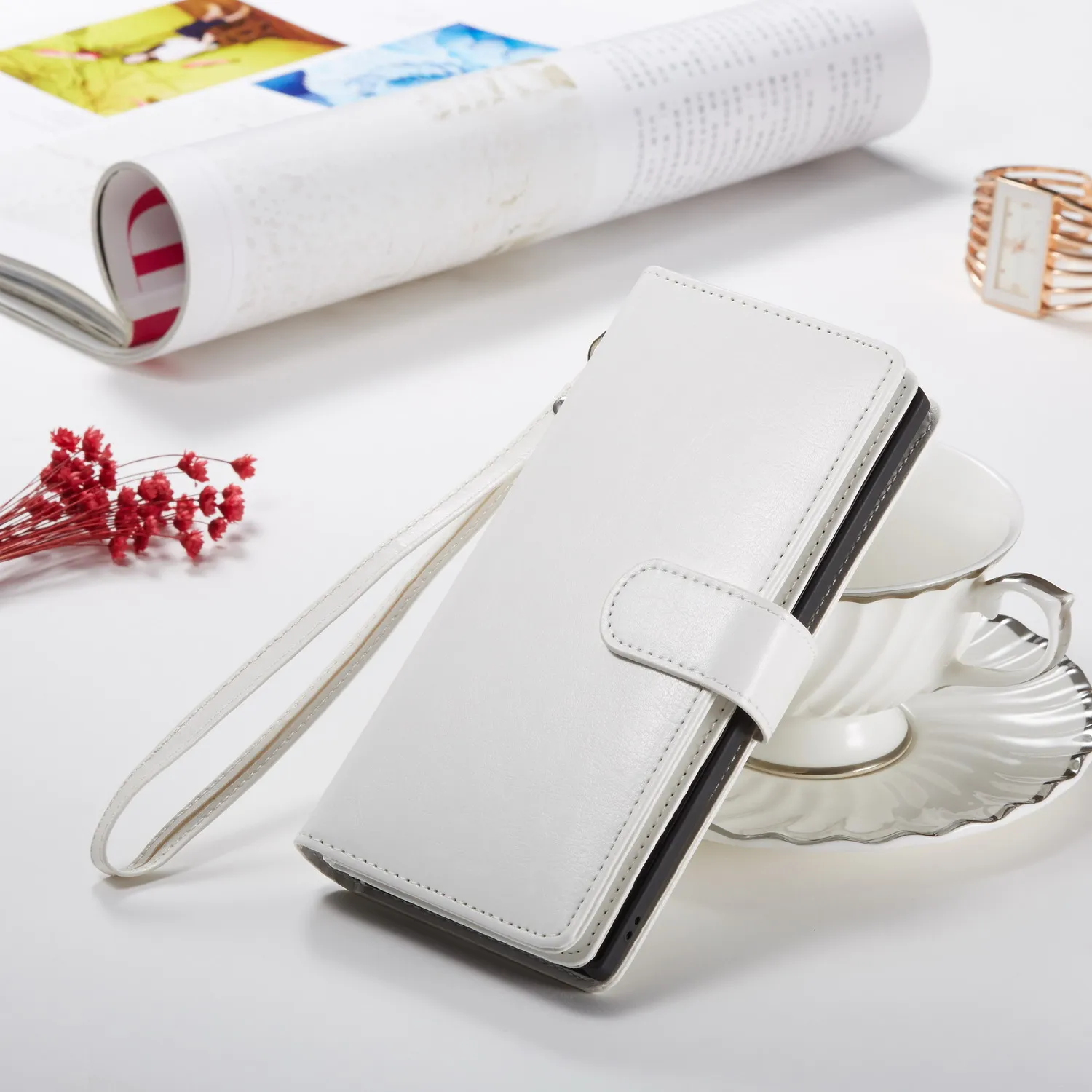 2 в 1 Магнитный чехол-бумажник из искусственной кожи для samsung Galaxy Note 10 Plus 8 9 S10 Plus S10e S9 S8 Plus 9 отделений для карт