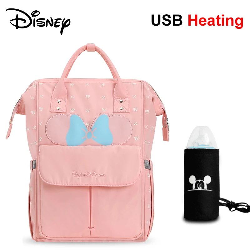 Сумка для подгузников disney, рюкзак, USB бутылочка, изоляционные сумки, Минни, Микки, большая емкость, для путешествий, Оксфорд, для кормления ребенка, Мумия, сумочка - Цвет: 28