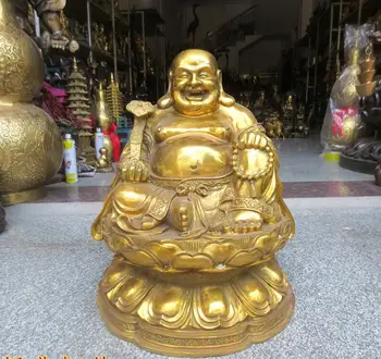 

806 Pure copper smile Buddha inviting money in Maitreya Ornament