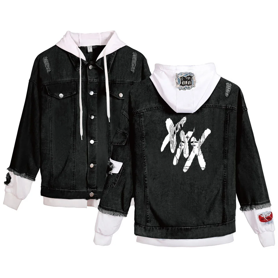 XxxtentacionJacket19 WBDDT Xxxtentacion джинсовая куртка мужская длинная хип-хоп ветровка пальто теплая уличная джинсовая куртка мужская одежда синий черный мужской 4XL - Цвет: XxxtentacionJacket19