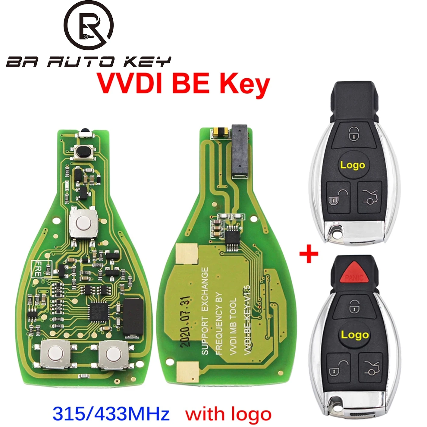 Xhorse VVDI BGA BE Key Fob For Mercedes Benz C260 E200 E260 E300 -2014 315/434MHZ 3/4Button брелок xhorse vvdi bga be для mercedes benz c260 e200 e260 e300 2014 315 мгц 434 кнопки