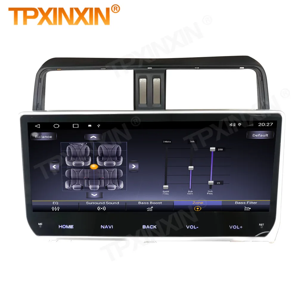 6+128G 2 Din Carplay Android Radio Receiver Multimedia Stereo For Toyota Prado 2018 2019 GPS Navigation Video Recorder Head Unit