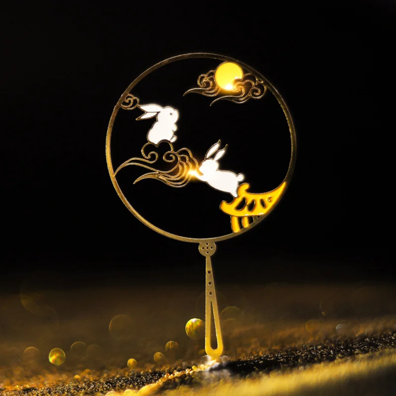 

Original design of 2 gift boxes, metal fans, bookmarks set, art, fresh, artistic, fresh, fresh.