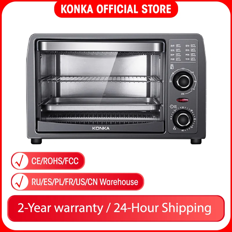 KONKA 13L Electric Oven Multifunctional Mini Frying Pan Baking Machine Household Pizza Maker Fruit Barbecue Toaster | Бытовая техника