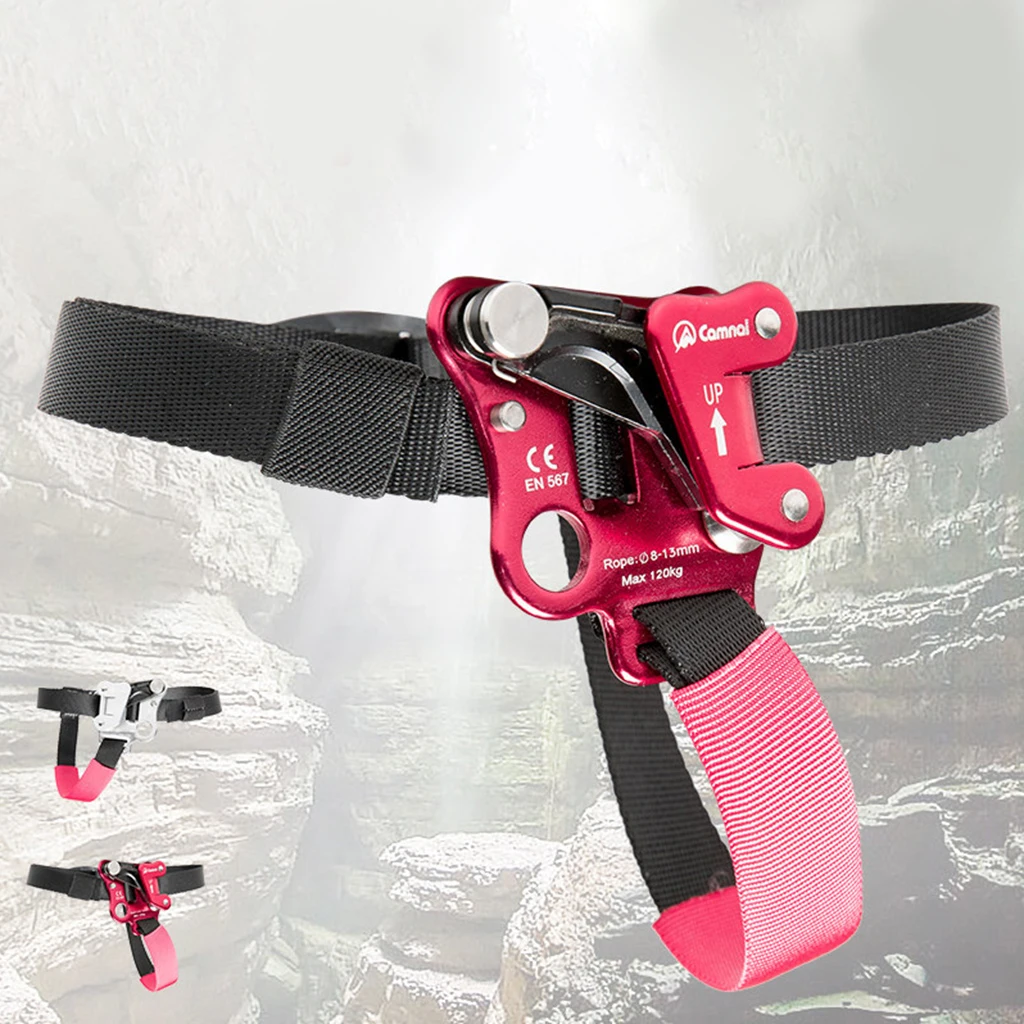 Left / Right Foot Climbing Ascender Riser Aviation Aluminum Tree Rock Climbing Fall Protection Equipment Gear