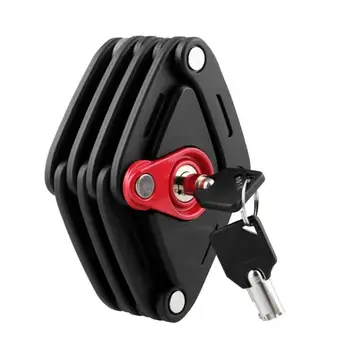 

Foldable Bike Lock 2 Keys Strong Security High-safety Zinc Alloy Folding Bicycle Motorcycle Chain Lock Cycling Accessories