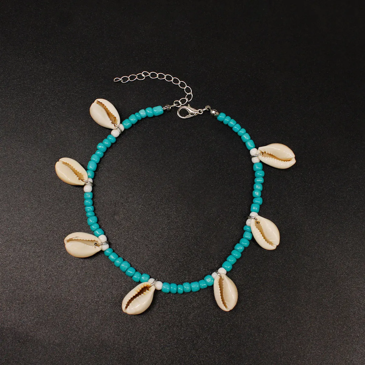 Natural Shell Anklet Beach Hand-Woven Rice Beads Foot Chain Women Fashion Jewelry Summer Beach Leg Chain Natural Shell Anklet Beach Hand-Woven Rice Beads Foot Chain Women Fashion Jewelry Summer Beach Leg Chain