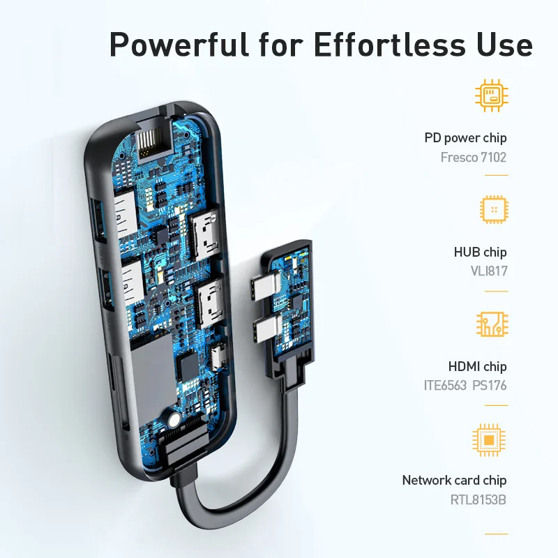 Baseus USB Type C концентратор к HDMI RJ45 Lan Мульти 3 0 PD адаптер для MacBook Pro Air Dock USBC c сплиттер