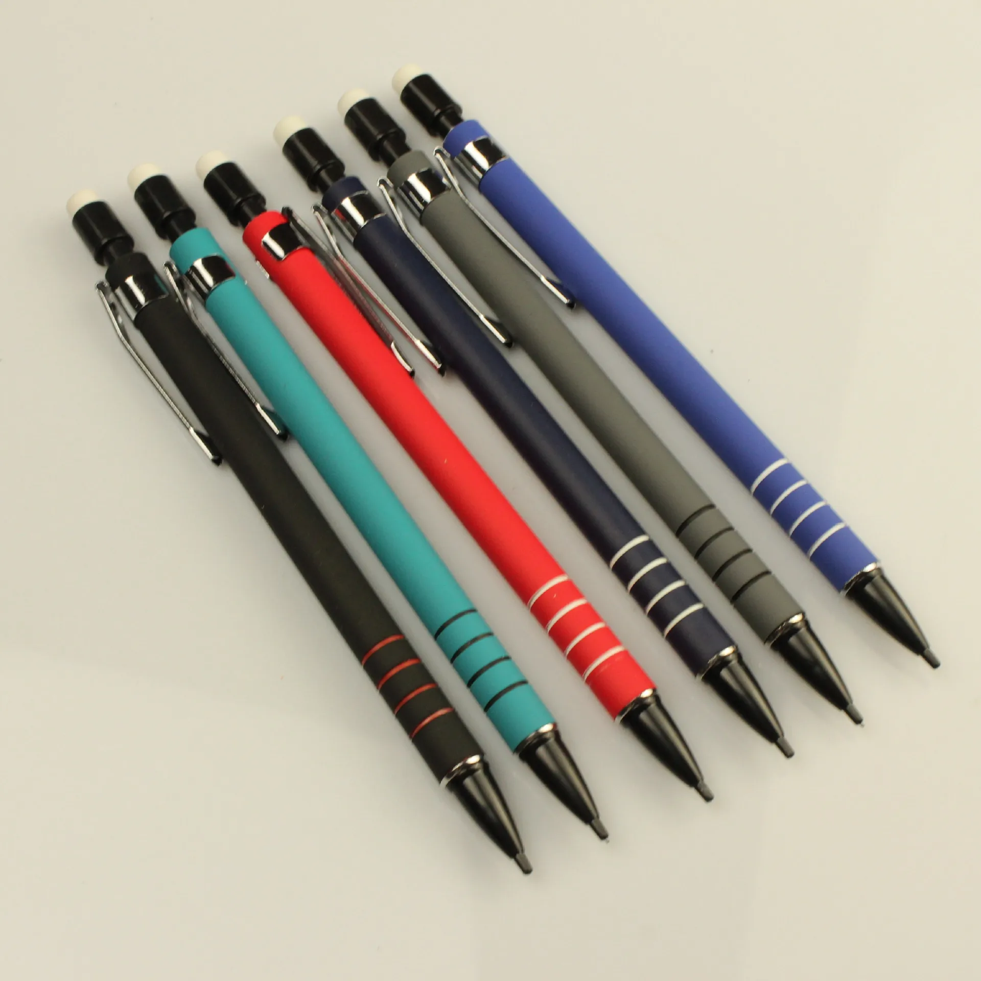 

Foreign Trade Export Rubber Rod Activity Pencil Metal Clip High Quality Rubber-Plastic Pen Propelling Pencil