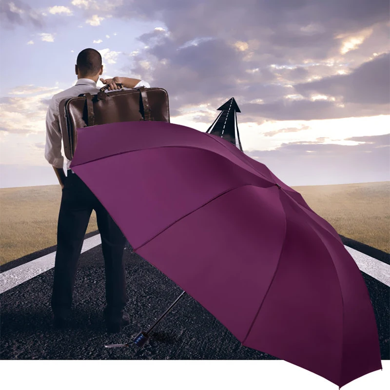 LIKE RAIN 130CM Large Golf Umbrella Rain Women Windproof Large Folding Umbrella High Quality Men Business Double Umbrellas UBY28 Folding Umbrella