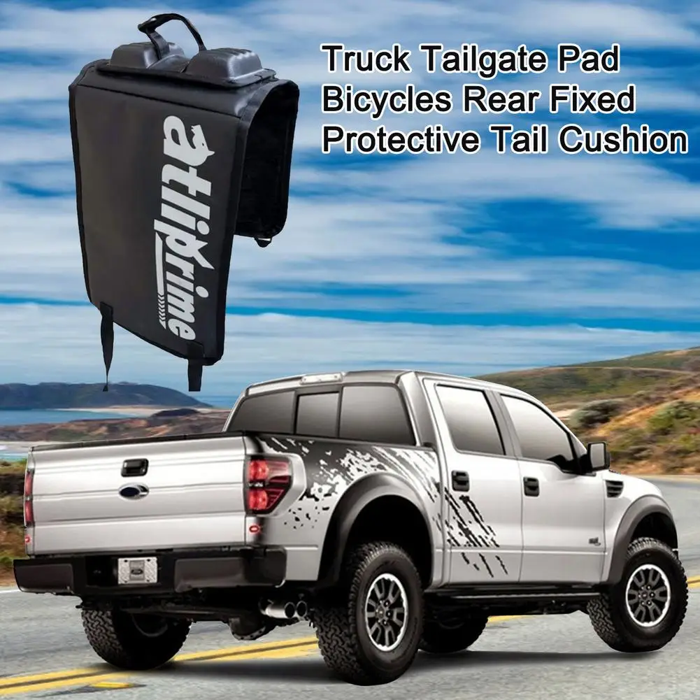 Tailgate Cover Protection Pad Mountain Bike Pick-up Pad 25*87cm Truck Tailgate Pad Bicycles Rear Fixed Protective Tail Cushion