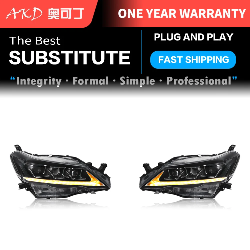 2 PCS 자동차 조명 부품 Reiz 마크 X 2010 2011 2012 헤드 램프 LED 또는 크 세 논 헤드 라이트 LED 듀얼 프로젝터 FACELIFT