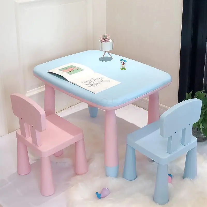 Kindergarten Furniture Home Children Table Chair Suit Baby Picture Writing Learning Plastic Toys Desks And Chairs