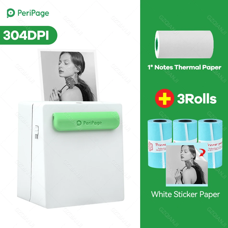 PeriPage Mini Pocket Printer Wireless Thermal Photo Printer Labels Android iPhone Kids Holiday Gift A8 Navidad Regalos Impresora 