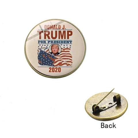SONGDA значок Trump брошь шпильки металлические переизбранные американский флаг США держать Америку большое пальто шляпа Броши фанаты подарки - Окраска металла: Style 21