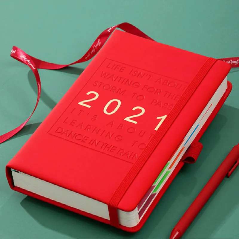 

2021 Schedule Efficiency Time Management Manual Artistic Refinement Small Hand Diary Notepad Work Diary Annual Plan Manual