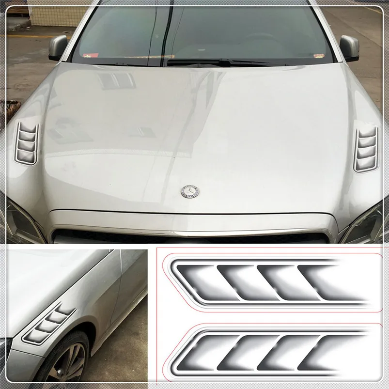 3D Акула Gills автомобильные наклейки вентиляционный поток крыло для Jeep Renegade Cherokee