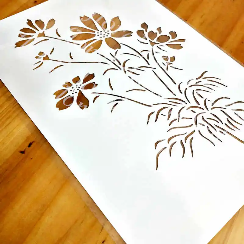 

2 pieces, Plant stencil for wall painting,Floral template design,Gardening stencil for Home Decor #767