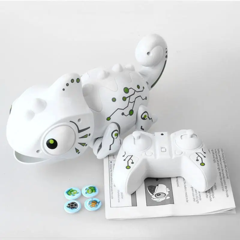 RC робот игрушки Хамелеон Pet сменный светильник электронная модель животное интеллектуальный пульт дистанционного управления робот игрушка рождественские подарки 2.4CHz