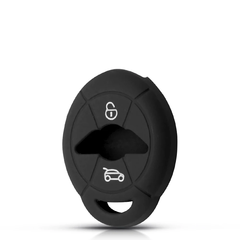 KEYYOU Silicone Key Case For BMW Mini Cooper S R50 R53 Two 2 Buttons Remote Protective Cover Jacket Skin Protector key case,key case cover