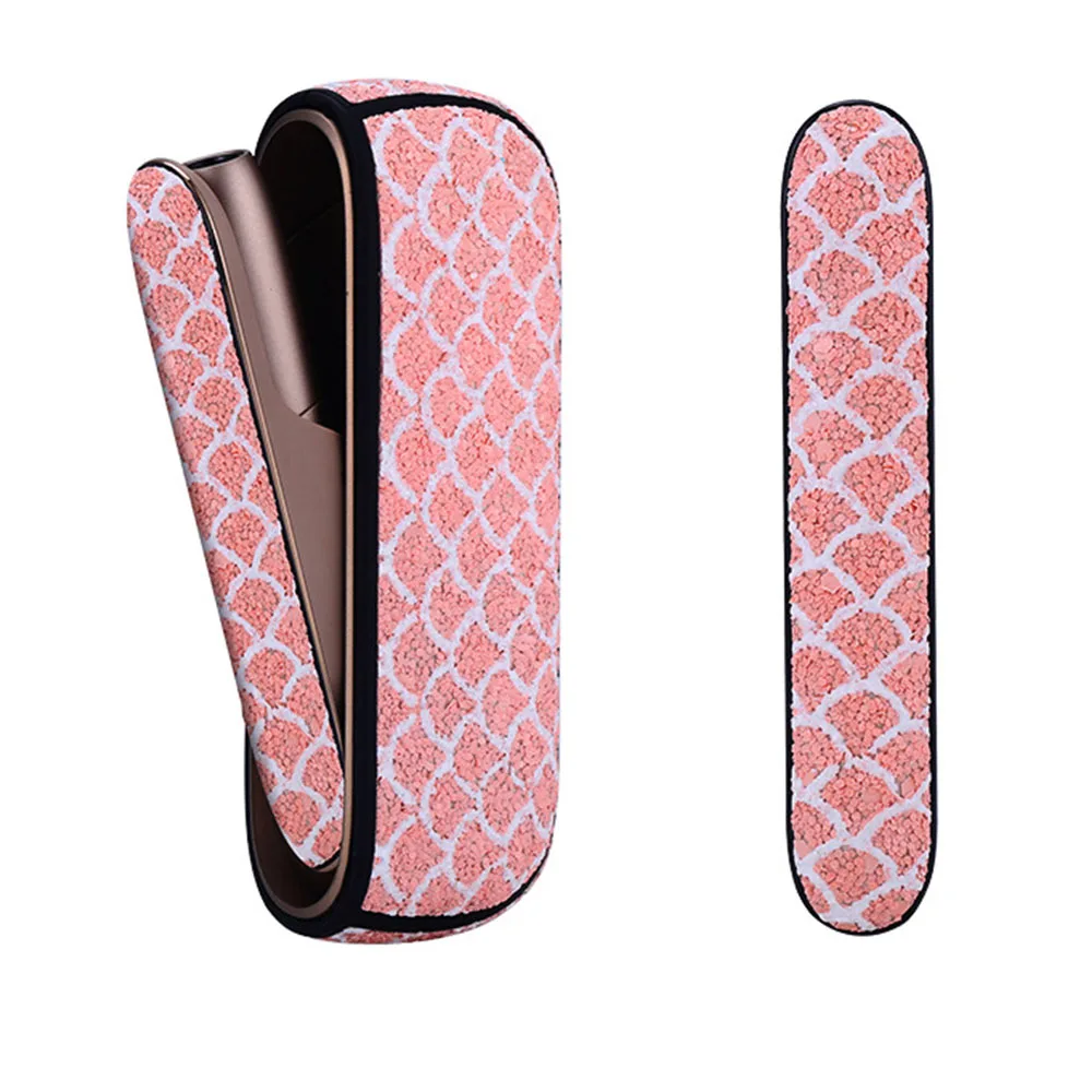 3 цвета блестящий чехол держатель боковая крышка + полный Чехол для Iqos 0 кожаный