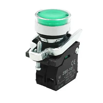 

Green Flat Push Button Momentary Switch Ith10A DPST ZBE-101