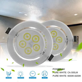 

5W 10Pcs Bright Decorative Ceiling Lamp Light LED Recessed Spotlight Bulb Downlight For Living Room Bedroom Kitchen