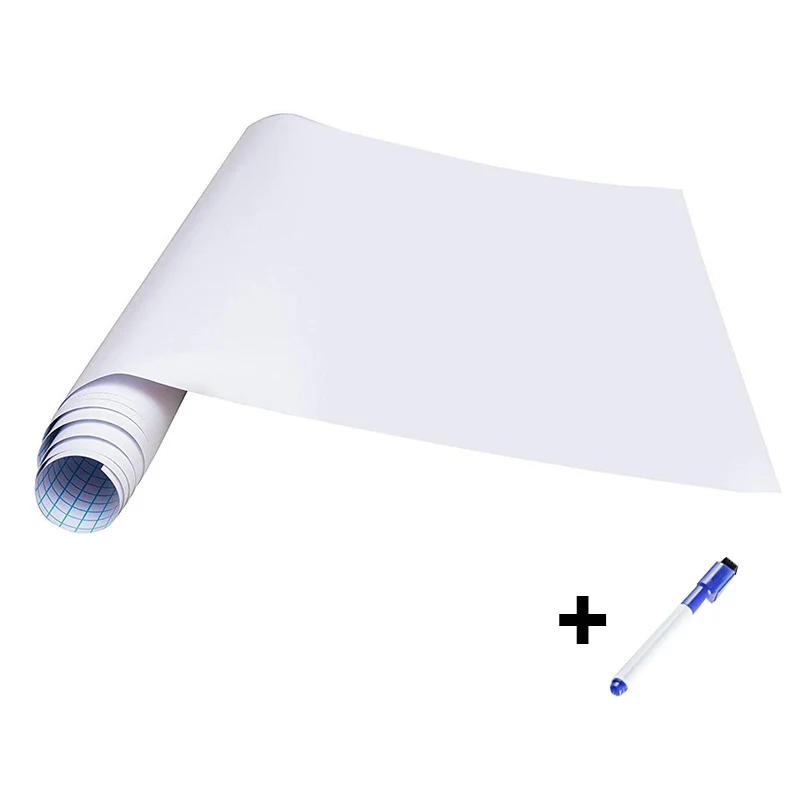 

45cm * 2m Removable White/Black Self-Adhesive Board Decal Wall Sticker Chalkboard Sticker Office Message Blackboard For Kids