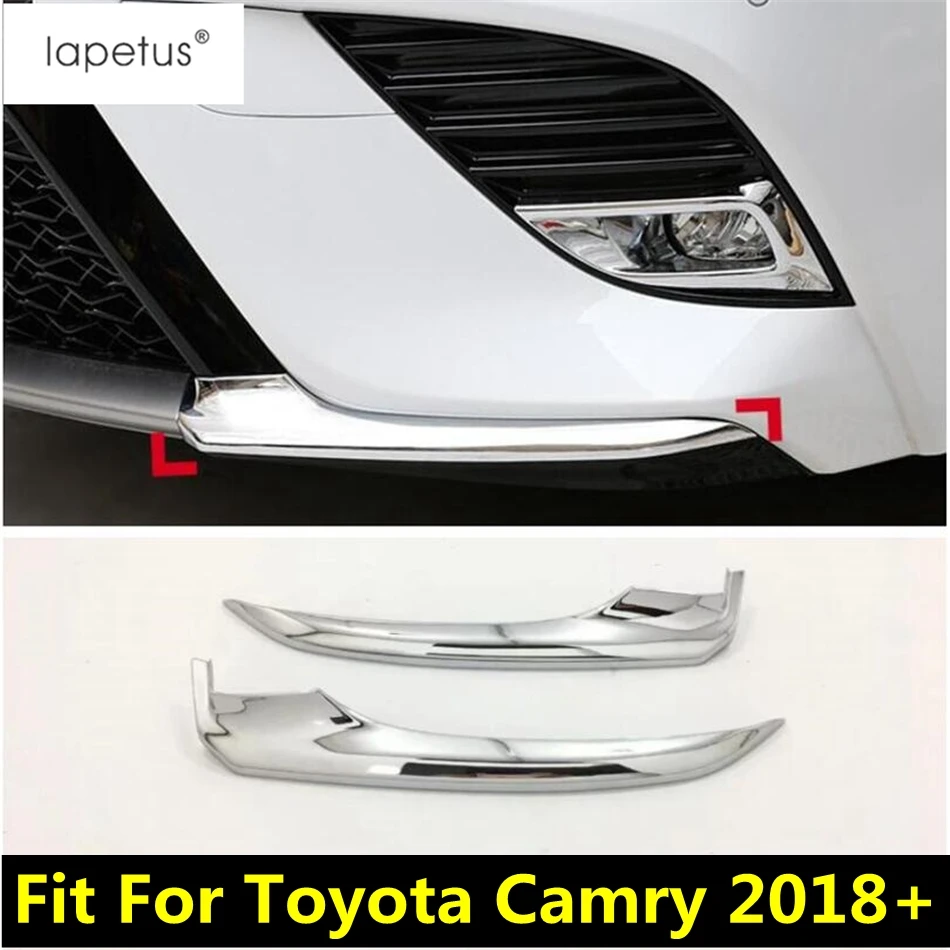 

Передний бампер, нижний угол, защита, полоса, крышка, отделка для Toyota Camry 2018-2022, ABS, аксессуары из хромированного/углеродного волокна