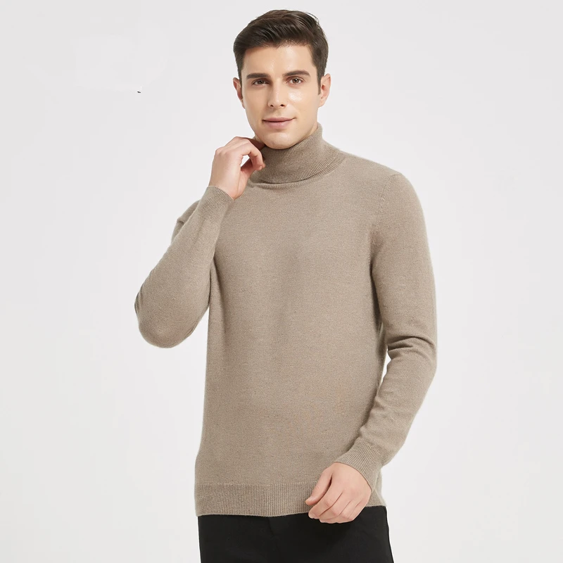 Turtleneck Cashmere Sweater Men Autumn winter clothes Classic Knitwear Robe Pull Homme Pullover Men sweaters mens hooded cardigan Sweaters