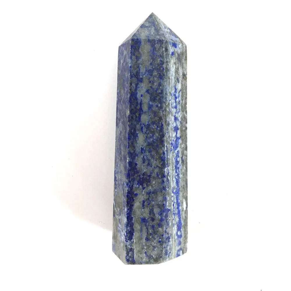 1 шт. натуральный кристалл Lapis шестиугольная колонна КРИСТАЛЛ ТОЧКА минеральный ремонт домашнего интерьера DIY Подарок Украшение LP