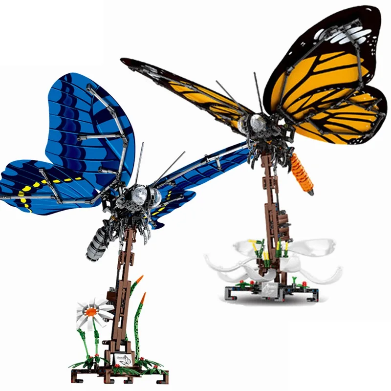 Technic подходит для блокировки Animals The Tiger Swallowtail Butterfly модель строительные блоки