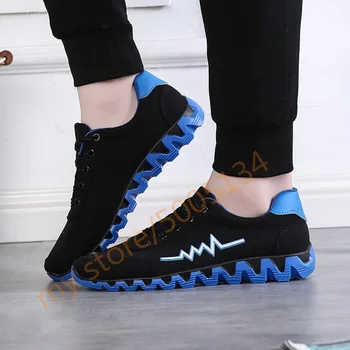 

2019 new sneakers men's sports shoes beginners rubber fashion mesh round head low cut flat sneakers running shoes casual shoes