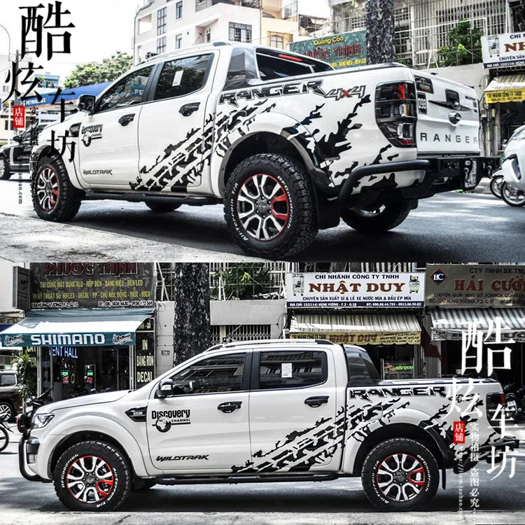 Автомобильные наклейки для Ford Raptor F150 Ranger, наружные украшения, модификация Raptor Ranger, наклейки для пикапа, принадлежности - Название цвета: J