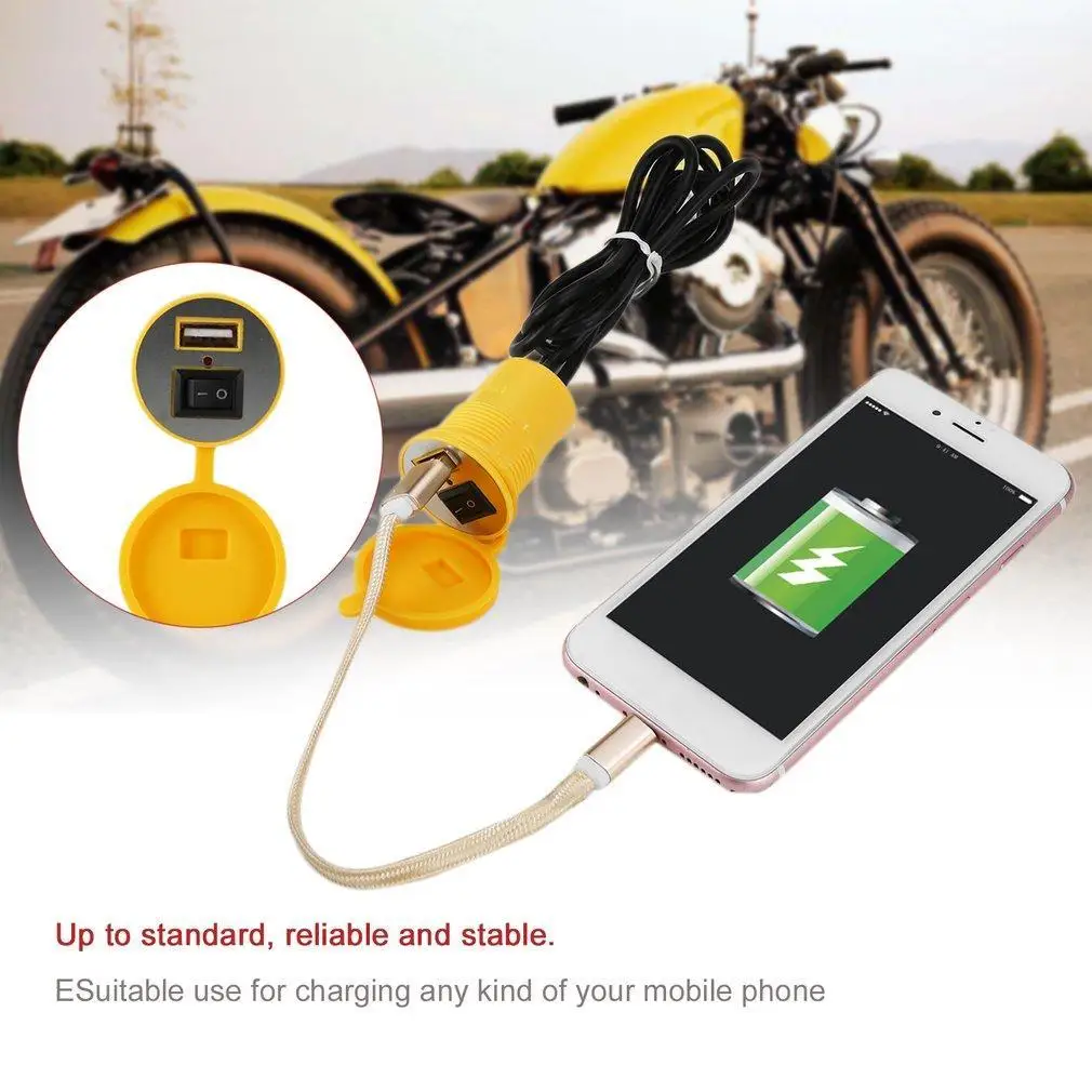 Водонепроницаемый мотоцикл USB порт питания мобильного телефона розетка gps зарядное устройство 12V OW