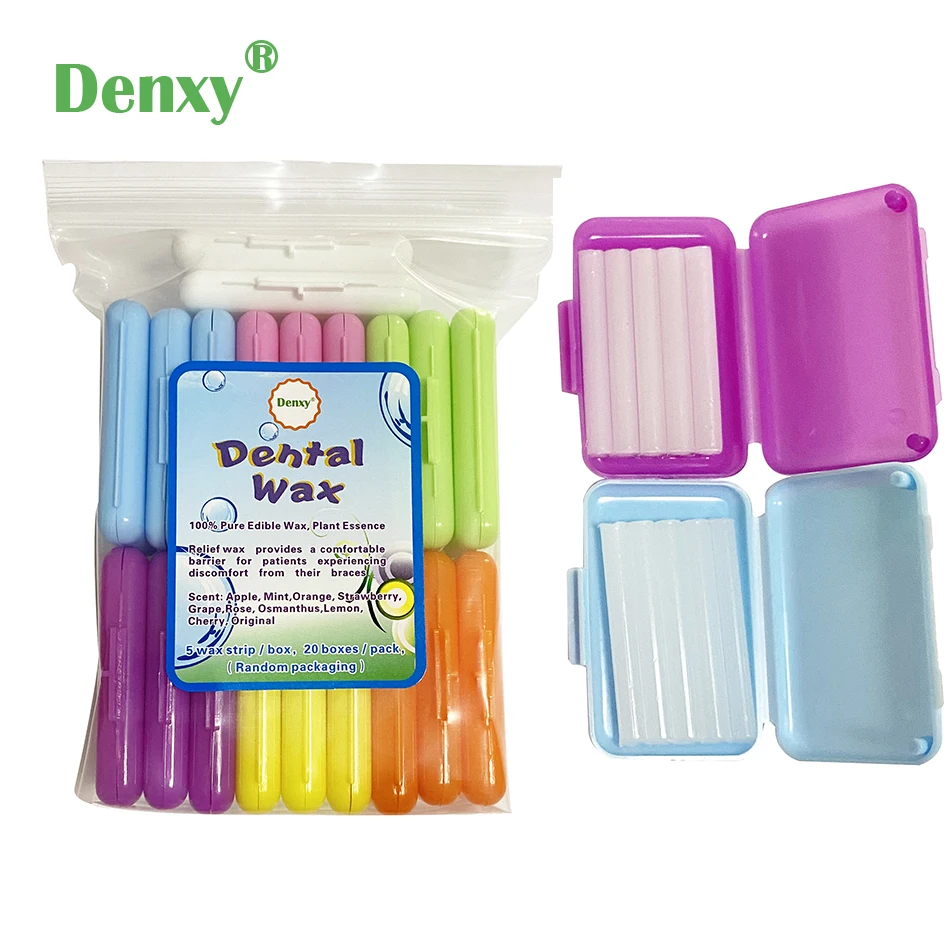 Denxy 20box Braces Wax Dental Wax for Braces wearer Aligners Orthodontic Wax Dental Oral Care Bracket Gums Irritation prevent denxy 20box braces wax dental wax for braces wearer aligners orthodontic wax dental oral care bracket gums irritation prevent