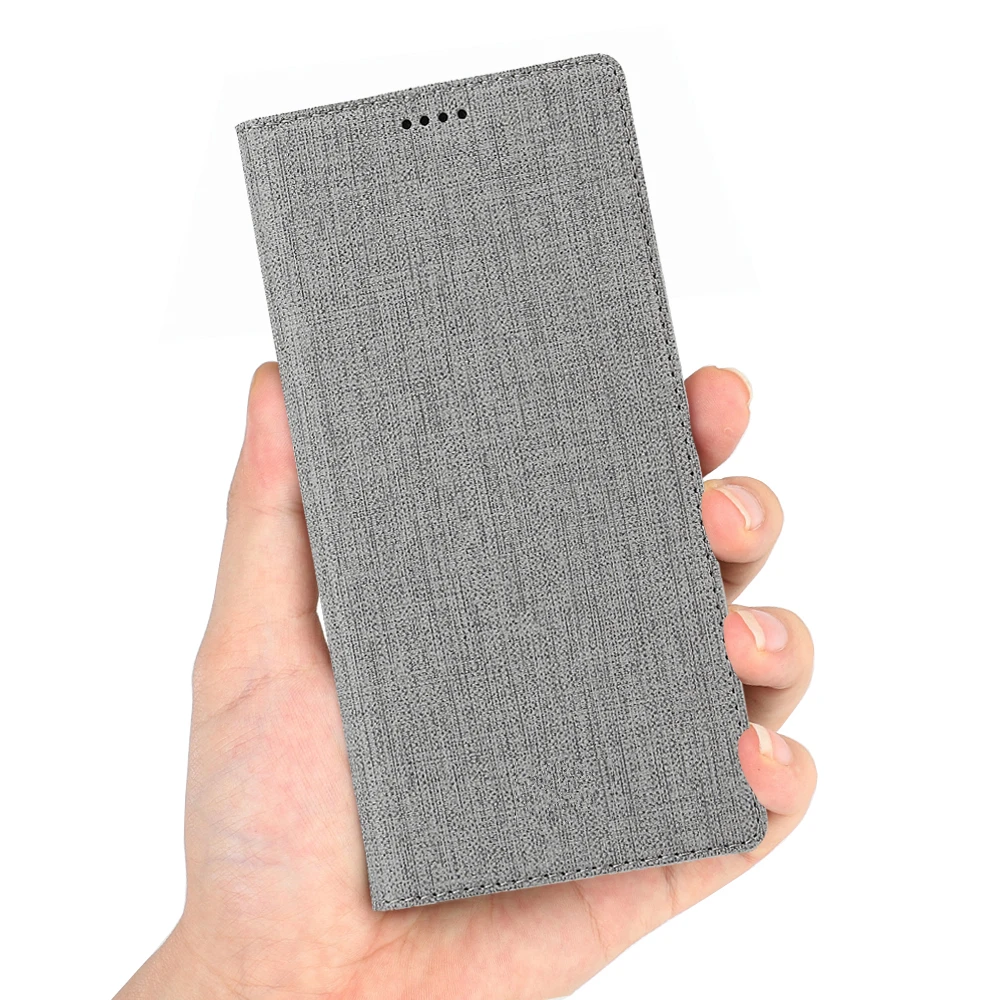 Винтажный тканевый флип-чехол для sony Xperia 8, чехол 6,", популярный карман для карт, подставка, держатель, Магнитный кошелек, чехол для sony Xperia8, чехол - Цвет: gray