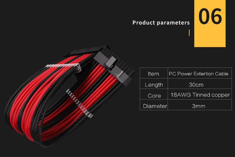 Barrow PC PSU Module Cabo de Extensão