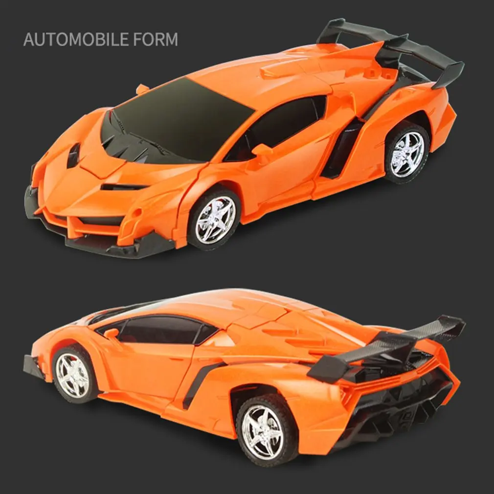 RC Car Transformation Robots Sports Vehicle Model Robots Toys Wireless Charging Cool Deformation Car With Battery RC Model Toy