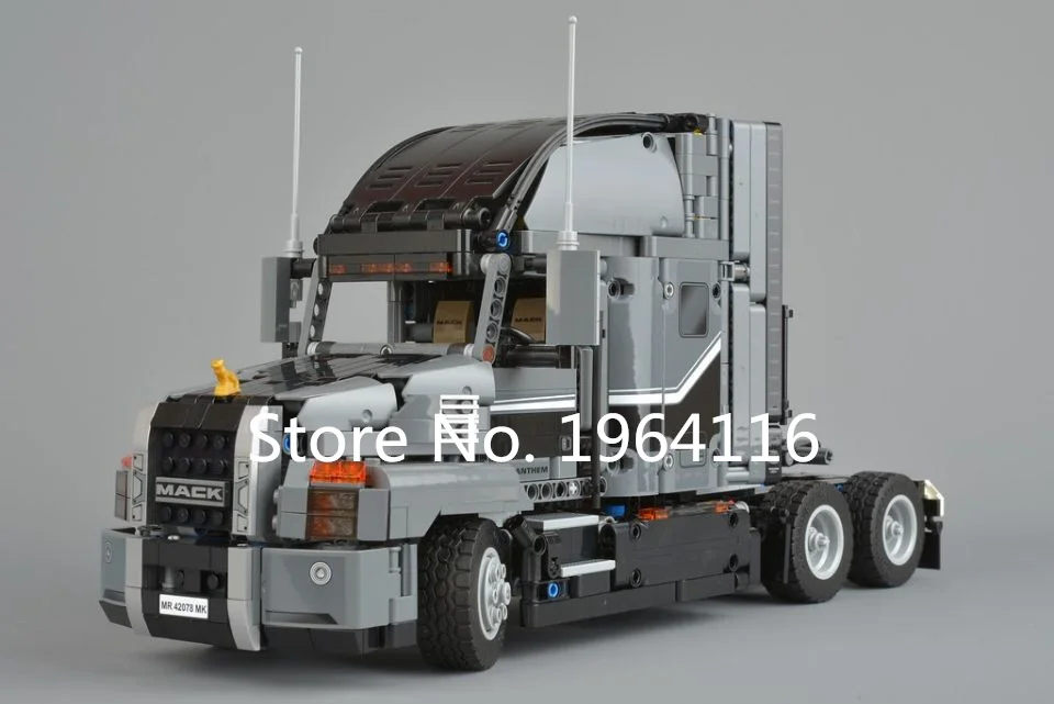 Новинка 20076, серия Technic, модель Mack Truck, строительные блоки, совместимые 42078, Классические игрушки для детей