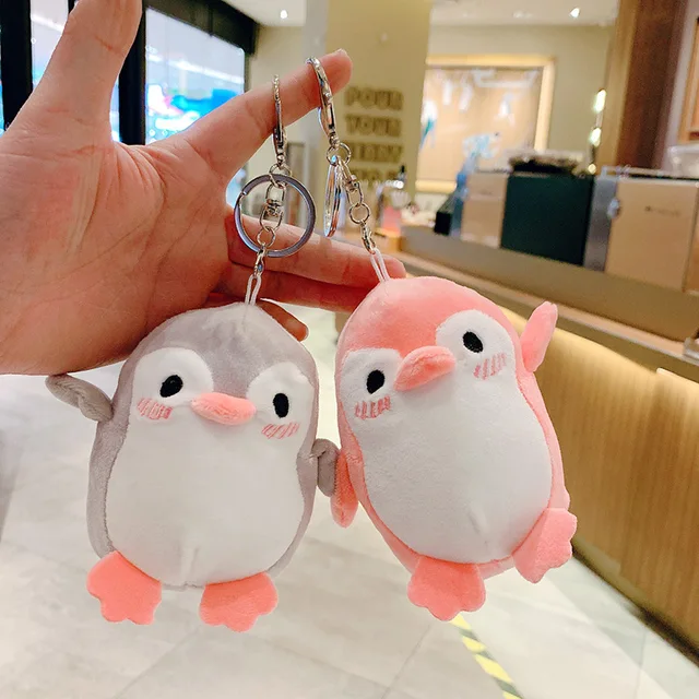 12CM penguin plush toy doll doll keychain cute school bag pendant doll bag backpack small ornament 1