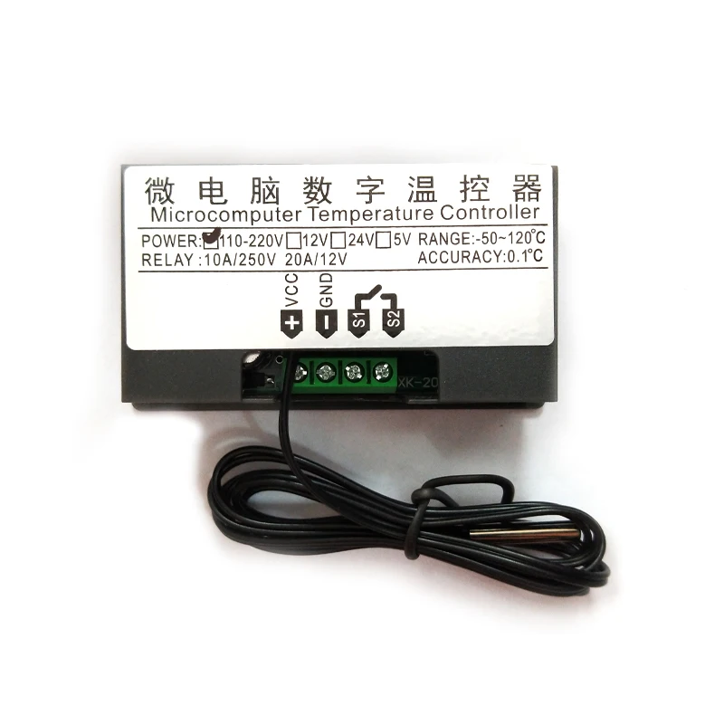 12V 24V 110V-220V 20A Digital Temperature Controller LED Display Thermostat Meter Temp Sensor Switch Regulator
