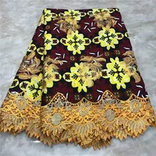 Новинка Wendy гипюровая кружевная ткань вышитый воск высокого качества кружевная ткань со шнуром африканская восковая кружевная ткань для платья WD091901