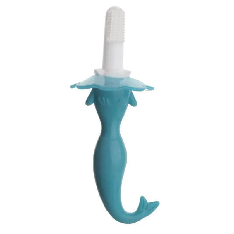 Гиппокамп, Силиконовая зубная щетка в форме рыбы для детей и младенцев, Мягкая зубная щетка для волос, Прорезыватель для зубов