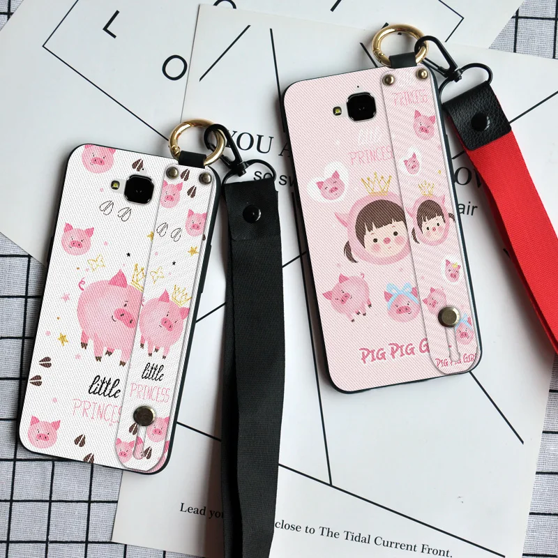 

Neck Wrist Strap Case For Huawei Honor 4C 5C 6C Pro GR3 GT3 Back Cover For Huawei Mate 7 8 9 Pro TPU Holder Case with Lanyard