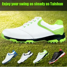 Водонепроницаемая дышащая Спортивная мужская обувь на открытом воздухе, противоскользящий светильник, хорошее сцепление, кожаная обувь для гольфа X85