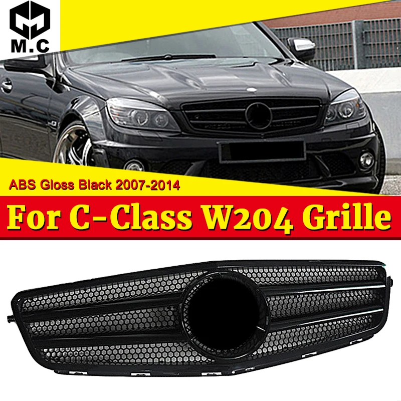 Для Mercedes C Class W204 C204 салон купе C63 вид передний бампер Спортивная решетка гриль