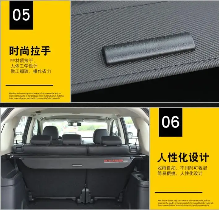 Pour Mitsubishi Outlander 2013- 2.0L panneau de rangement de coffre en alliage d'aluminium de haute qualité