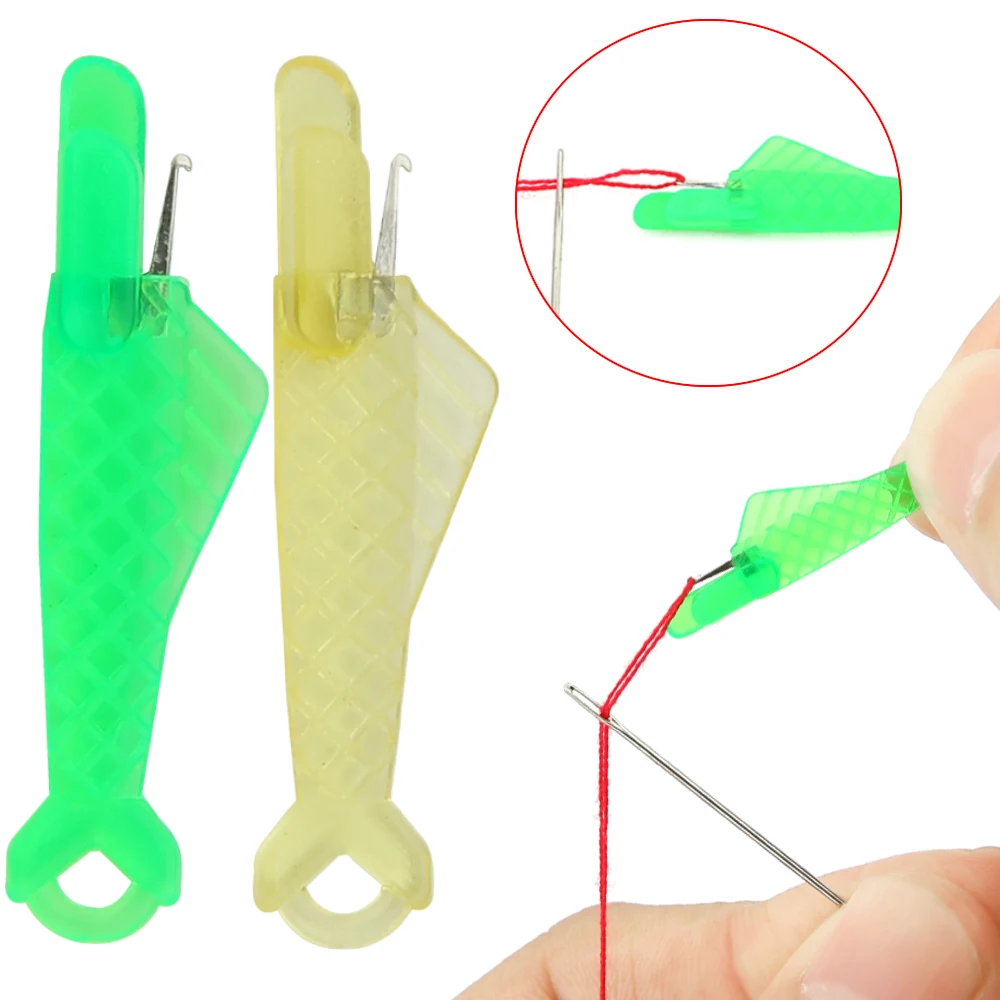 Mini Sewing Machine Needle Threader With Hook Plastic Needle Insertion Tool  Elderly Quick Automatic Changer Craft Accessories - AliExpress